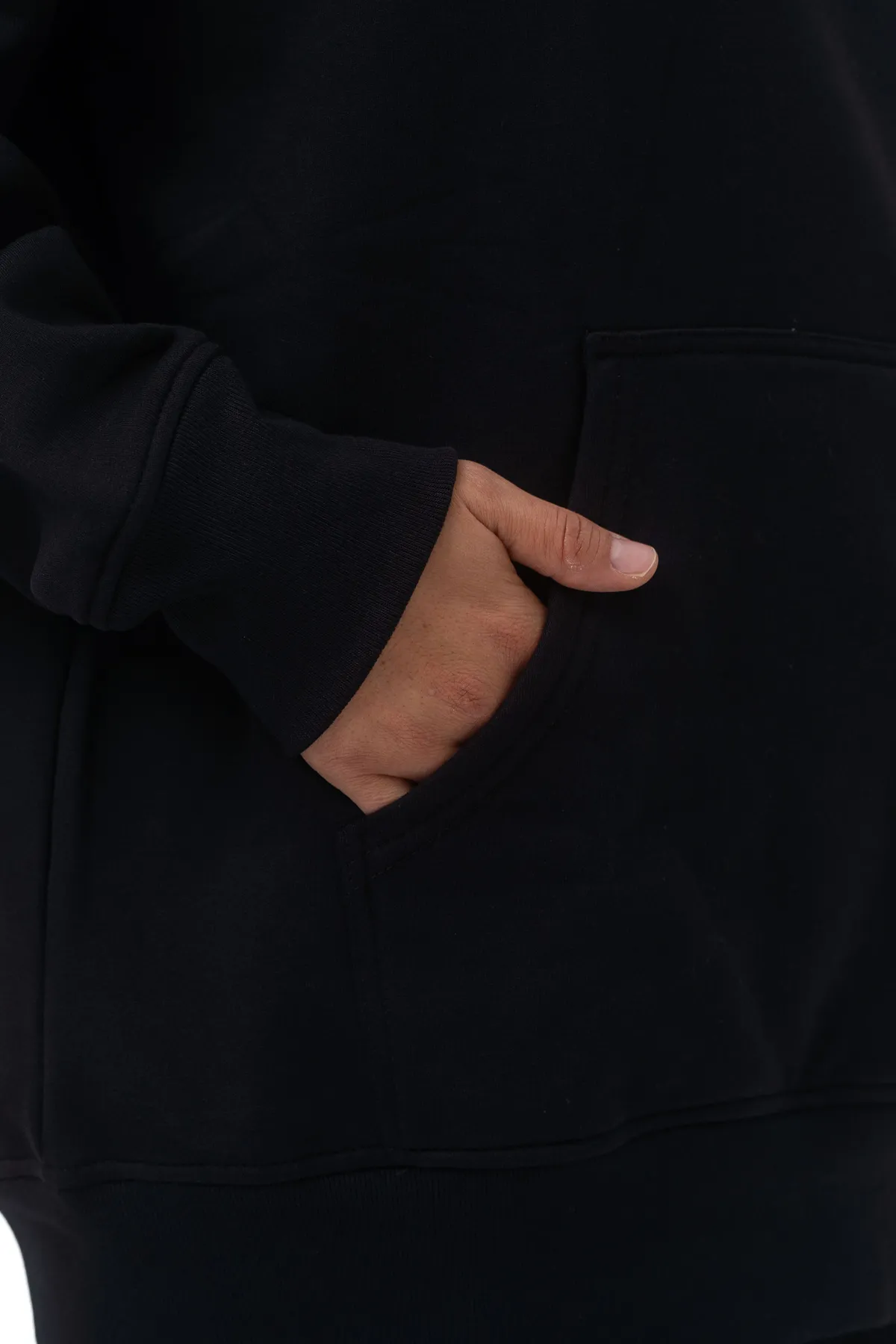 Detalle del bolsillo canguro